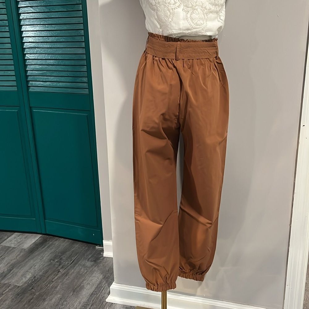 NWT Women's Brown Tie-Waist Jogger Pants - small - Picture 9 of 11
